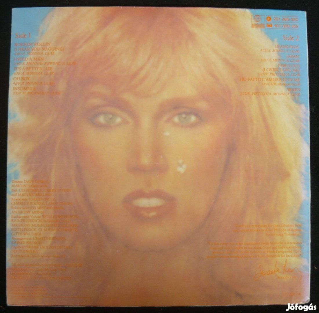 Amanda Lear: Diamonds for breakfast (hanglemez)