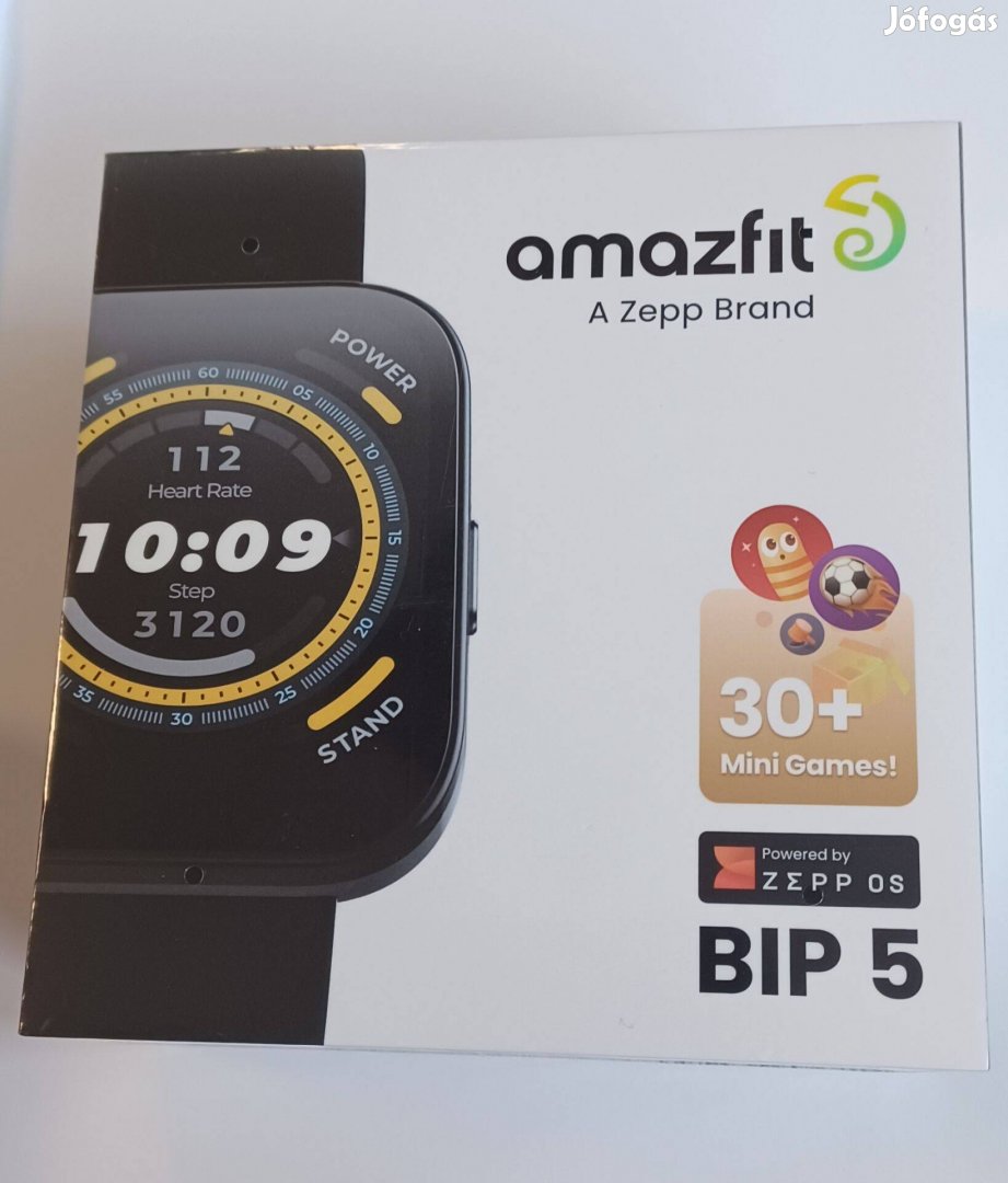 Amazfit Bip 5 okosóra, fekete (bontatlan csomagolás)