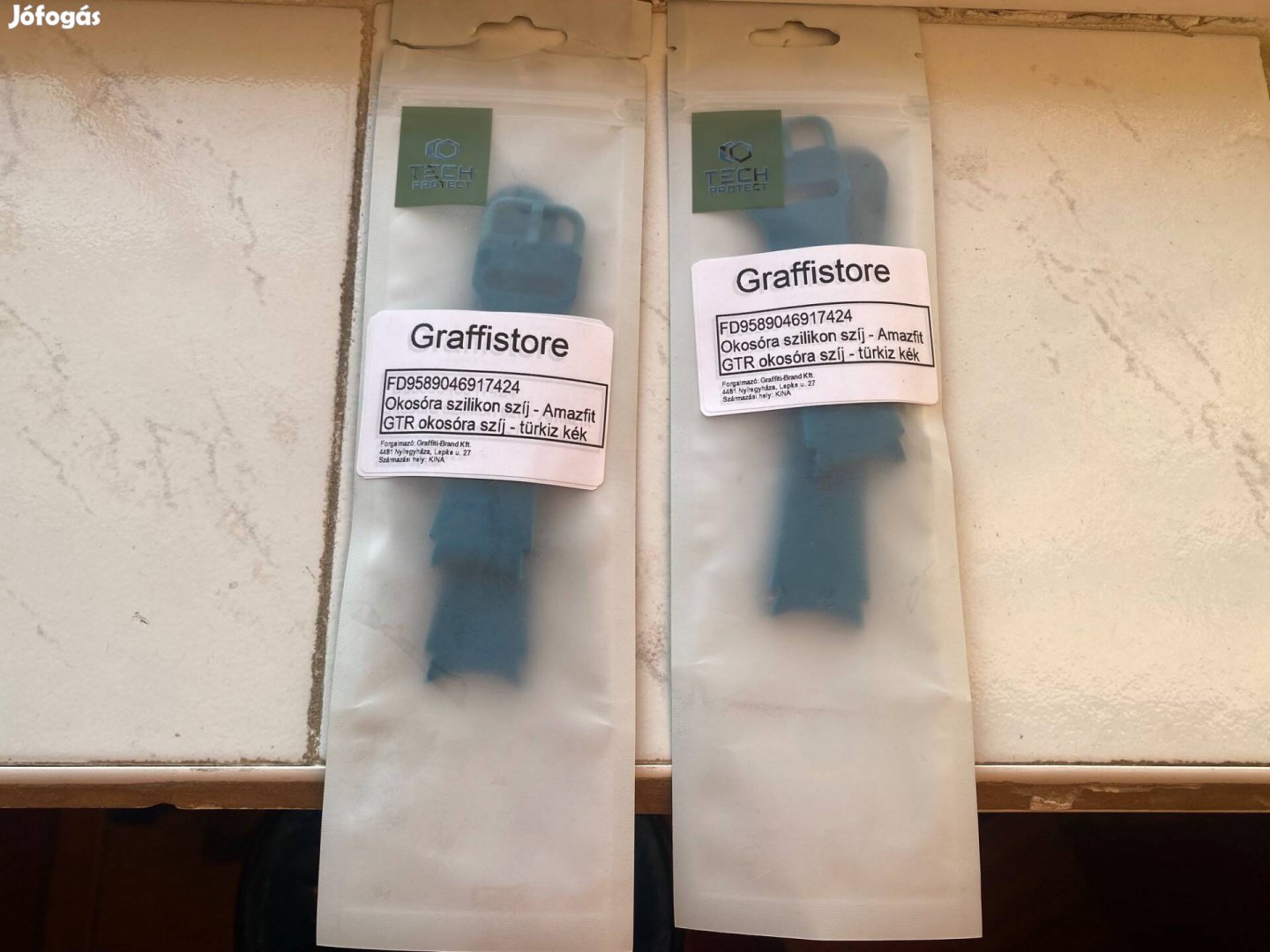 Amazfit GTR okosóra szíj, 2 db, türkiz kék színű. Eladó!