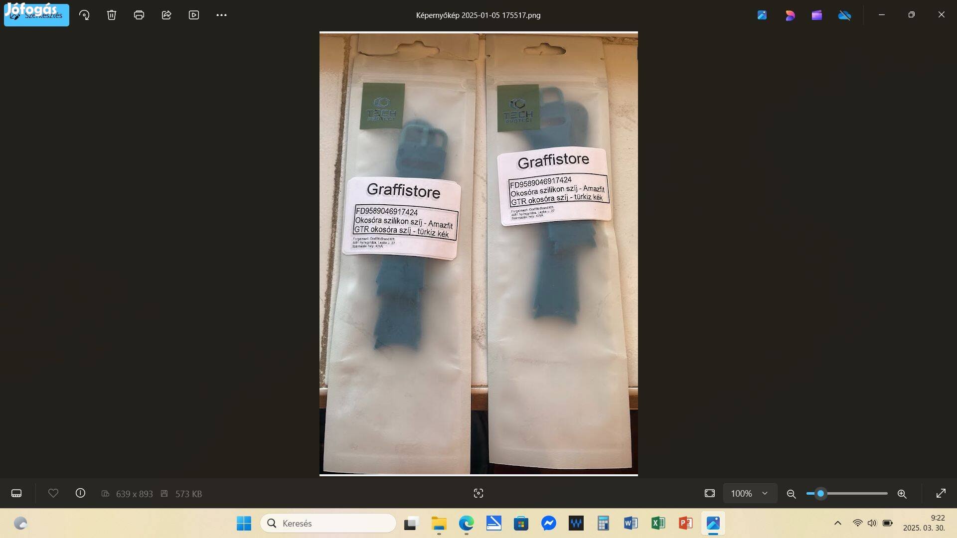 Amazfit GTR okosóra szíj, 2 db, türkiz kék színű. Eladó!