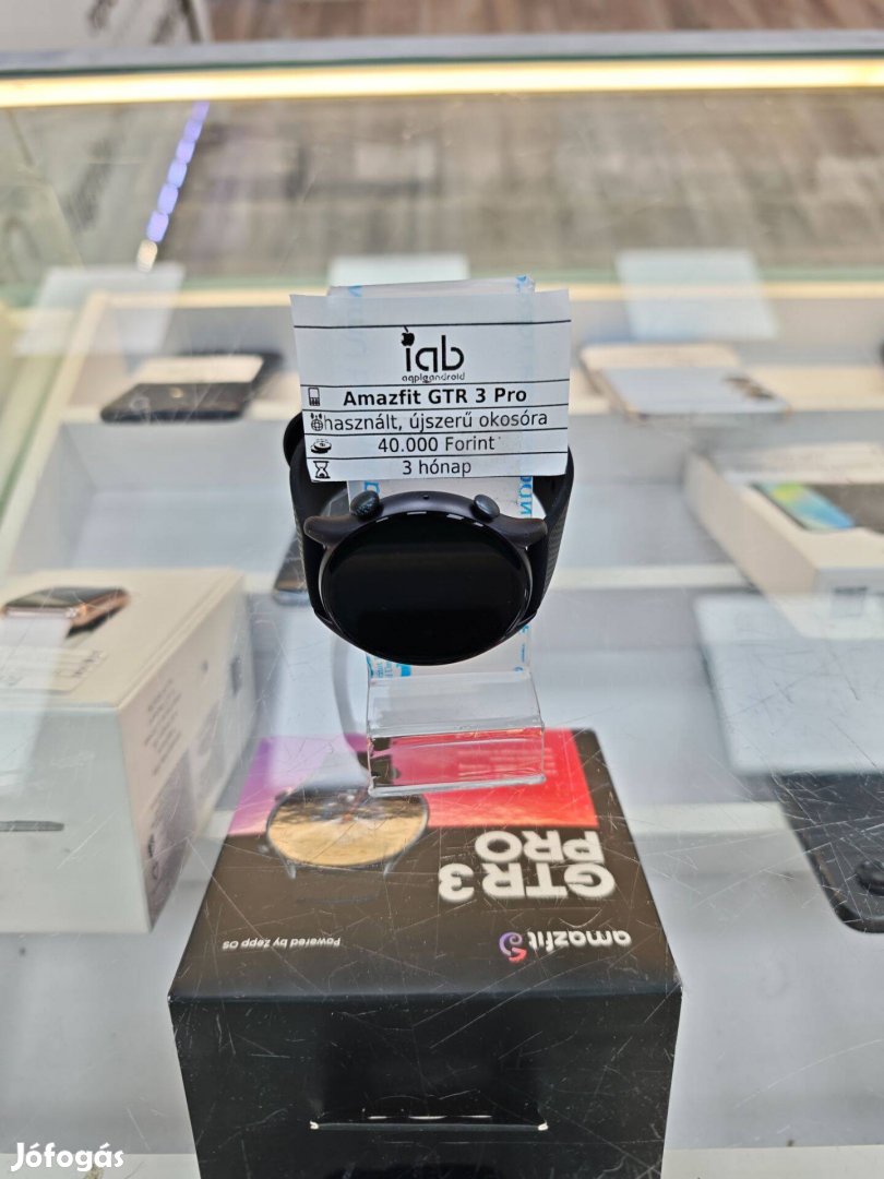 Amazfit Gtr 3 Pro fekete okosóra dobozával szép állapotban