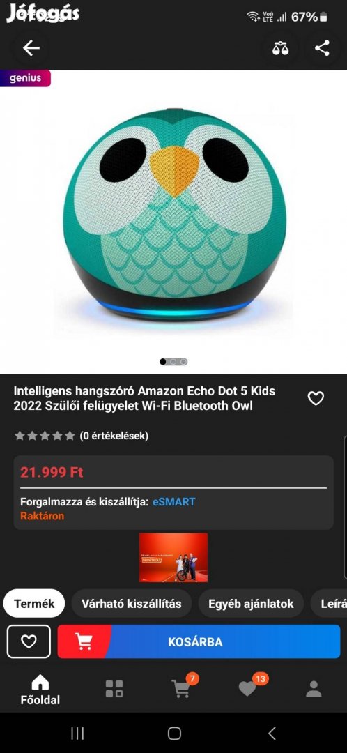 Amazon Alexa smart hangszóró