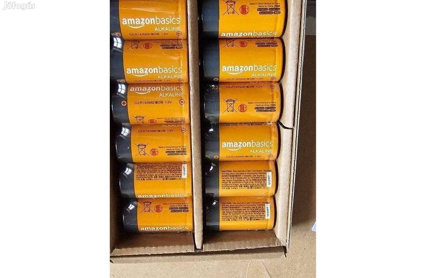 Amazon Basics 12 darabos elem új dobozában 1.5V C cell Ha szeretnéd a