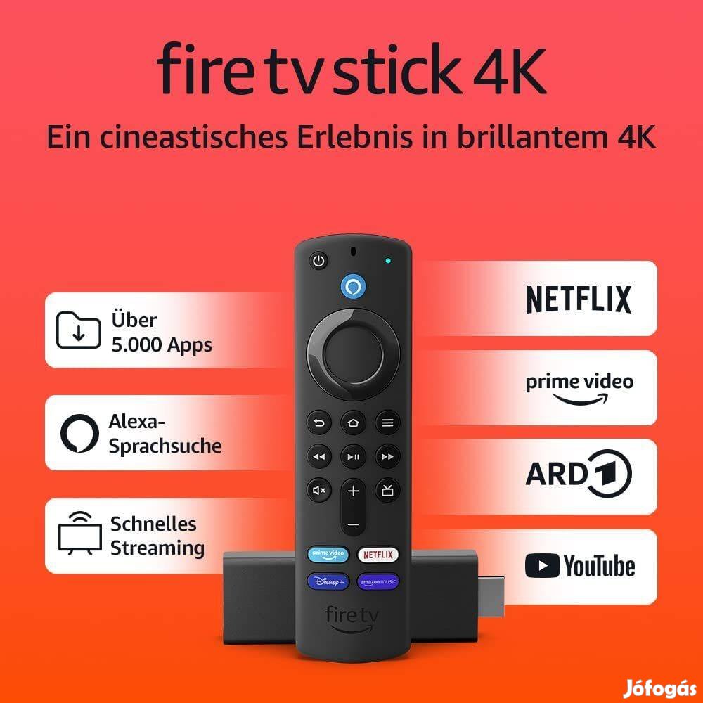 Amazon Fire TV Stick 4K - médialejátszó, streaming, Alexa támogatás