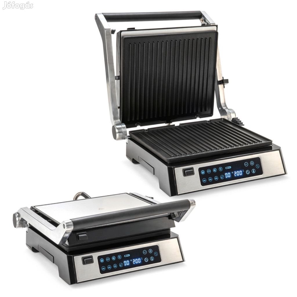 Ambiano GTSF-KG03 inox nemesacél 2200W elektromos digitális kontaktgr