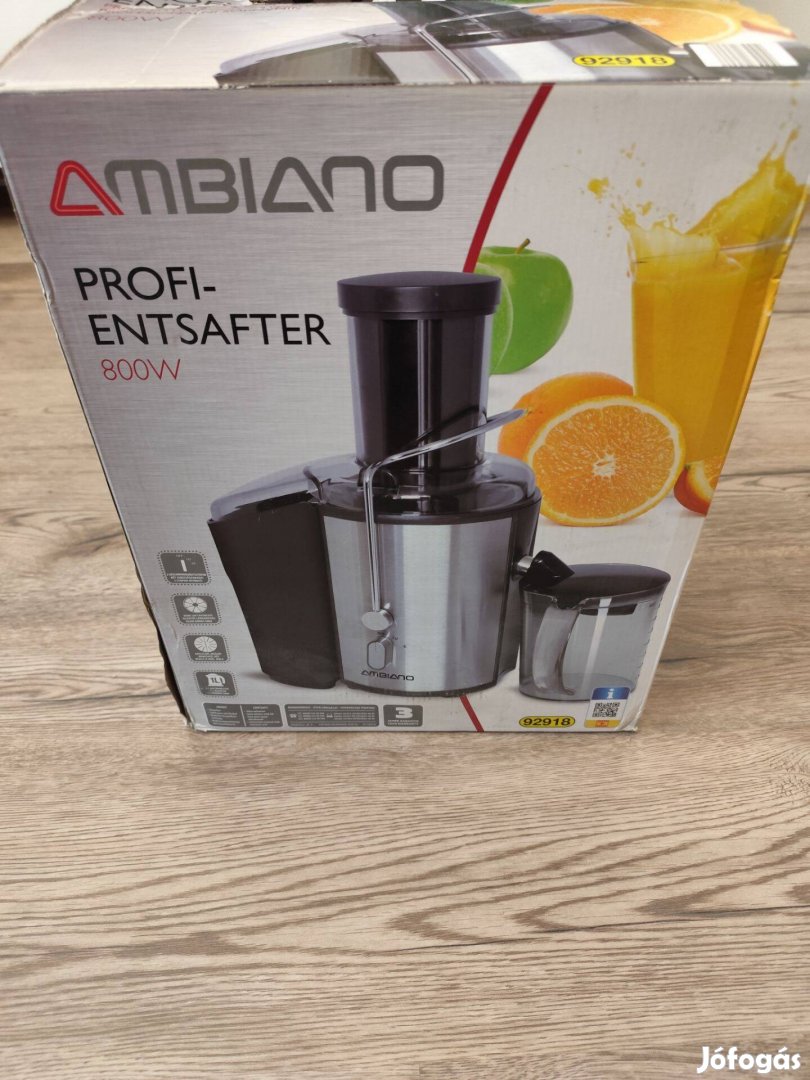 Ambiano PC-700 inox, nemesacél 800W gyümölcscentrifuga