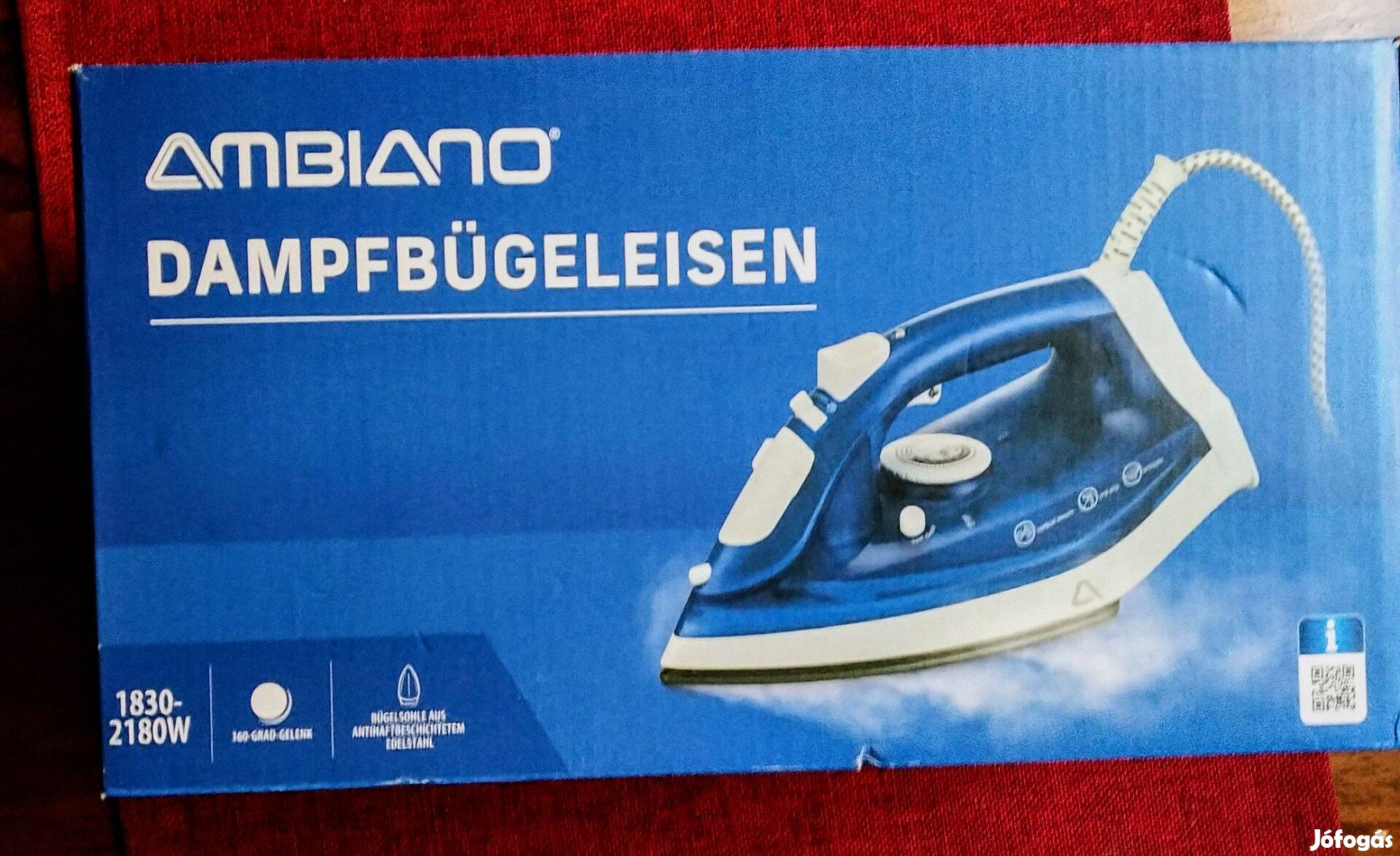 Ambiano Új vasaló 2200 W Gőz löket Vizpermet tapadás mentes