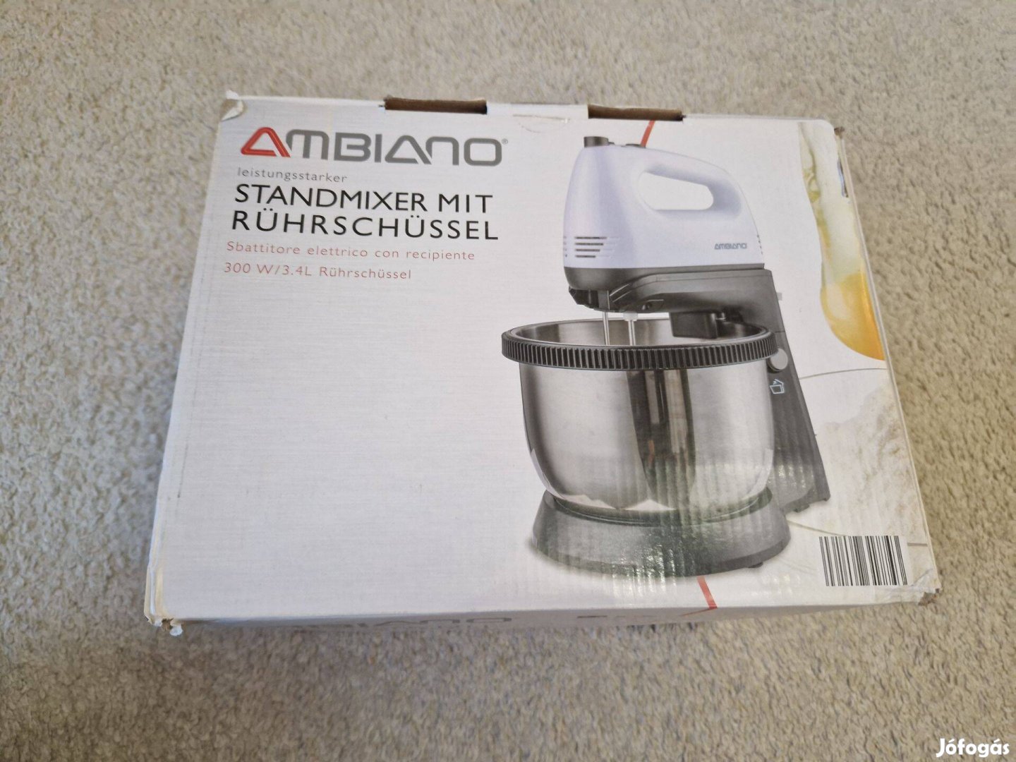 Ambiano tálas keverő, habverő mixer, dagasztó forgó tál