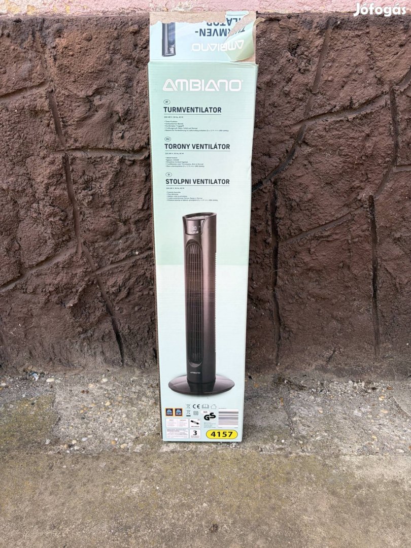 Ambiano torony ventilátor távirányítóval.