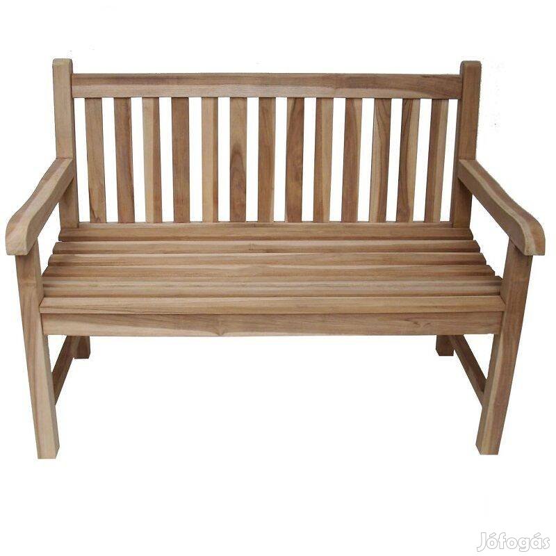 Ambiente Home kétszemélyes kerti pad fából, 120cm - teak (80835)