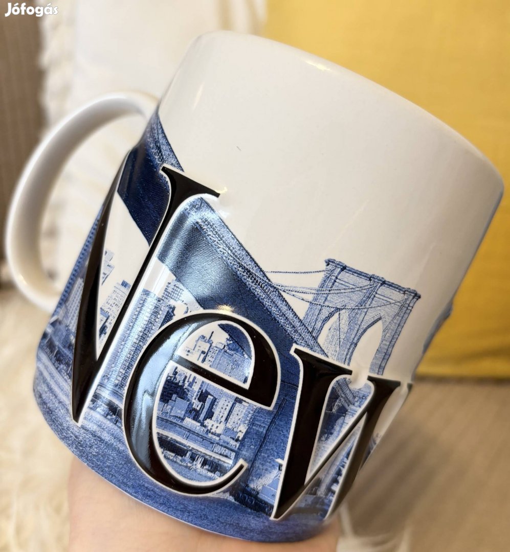 Americaware Eredeti New York-i kék-fehér bögre