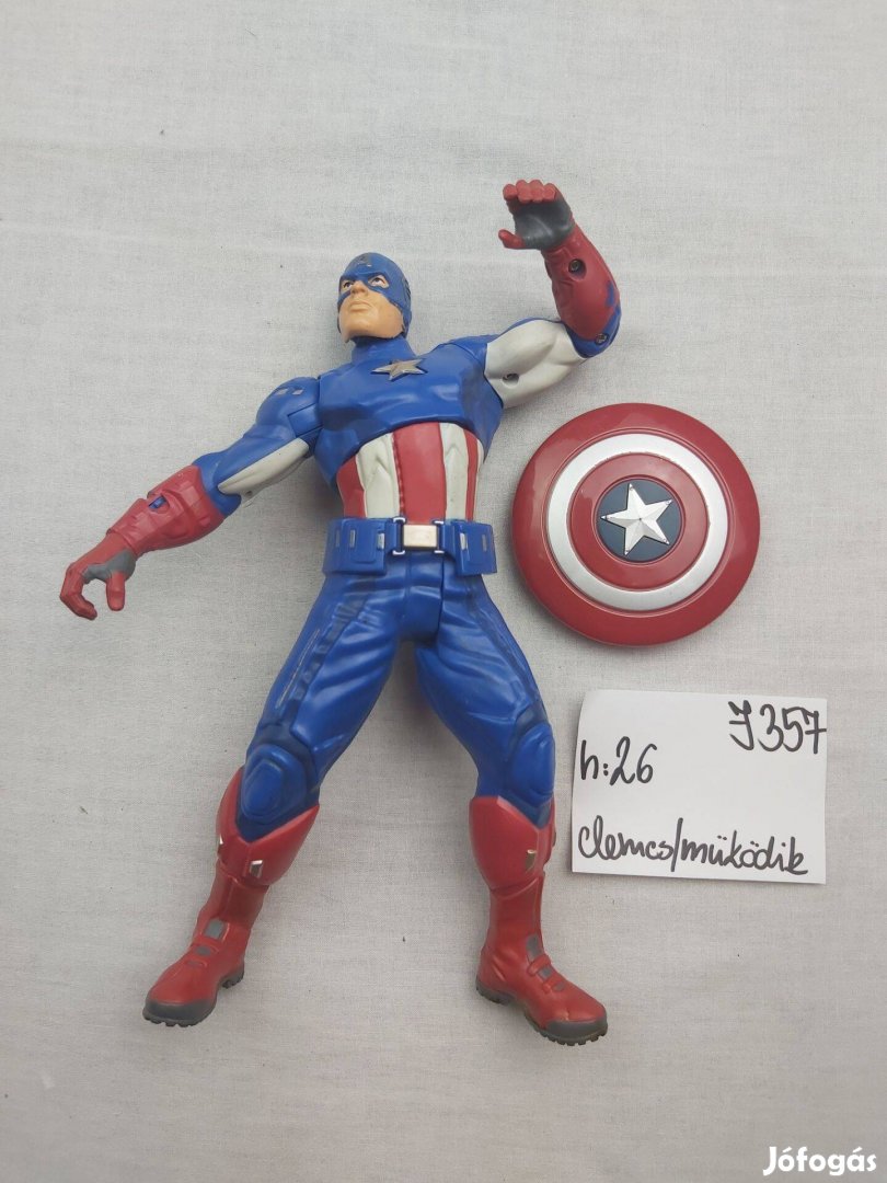 Amerika kapitány figura, elemes, szuperhős figura J357