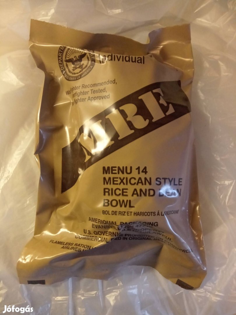 Amerikai MRE étel csomag kirándulás -túrázás 