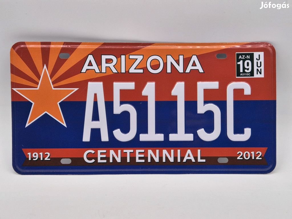 Amerikai USA fém rendszám - Arizona
