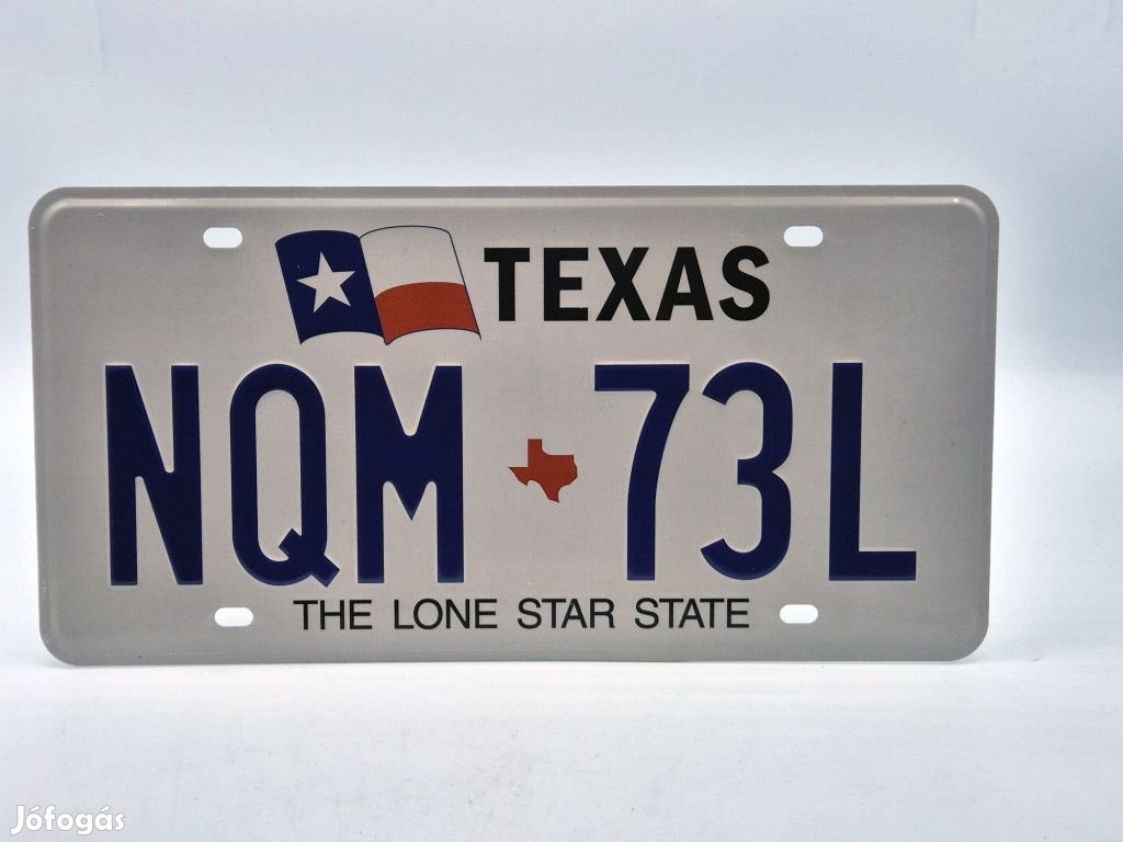 Amerikai USA fém rendszám - Texas