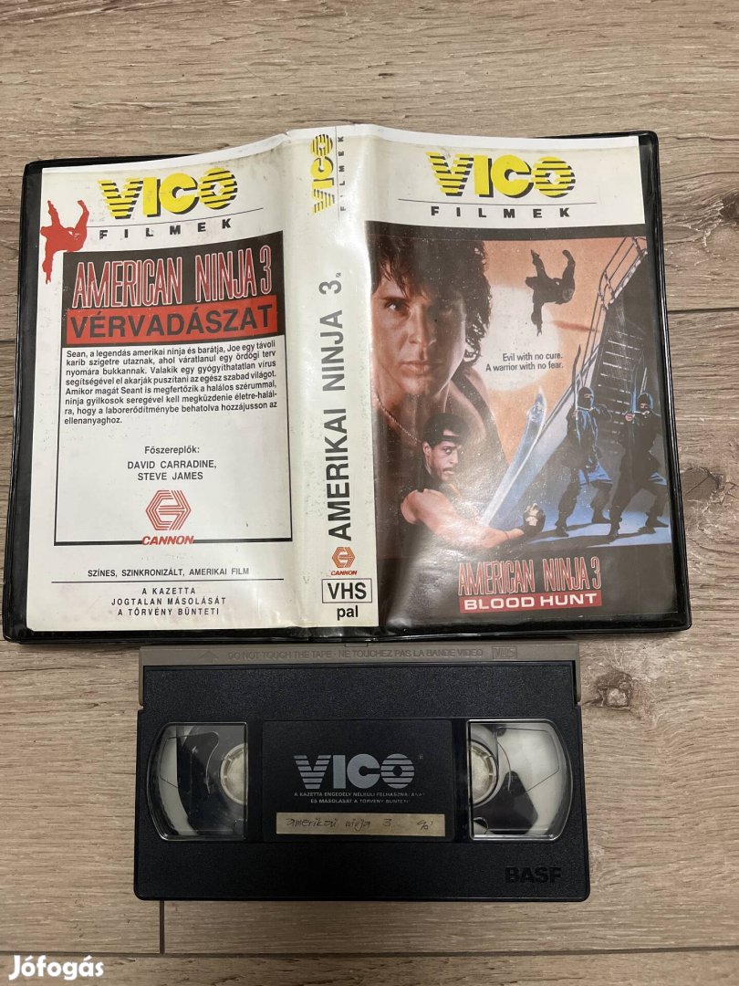 Amerikai ninja 3 vhs vico