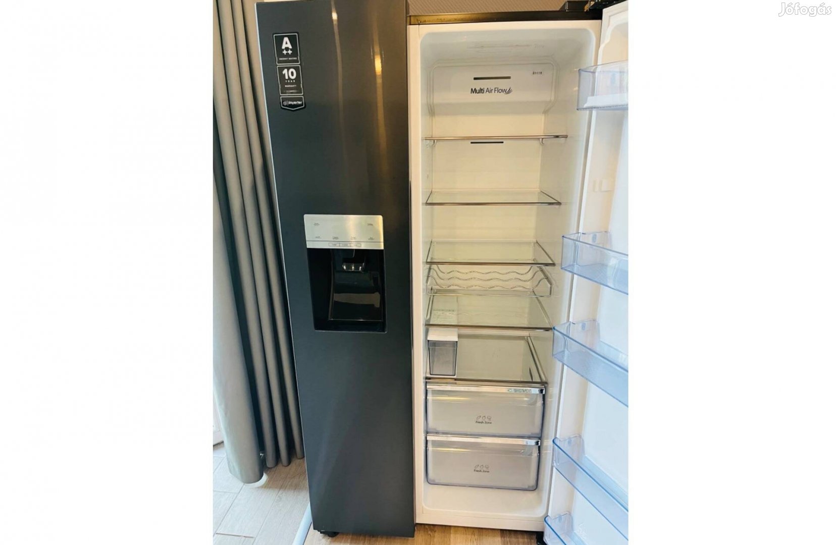 Amerikai tipusú használt kombinalt hűtő-fagyasztó szekrény
