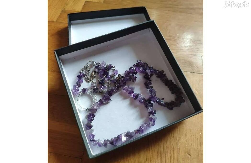 Ametiszt ékszer szett