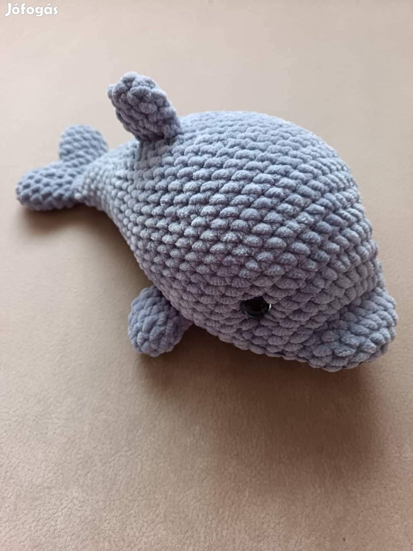 Amigurumi delfin szürke 