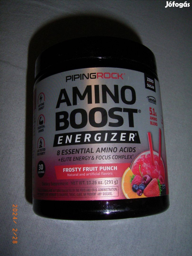 Amino Booster energizer aminósavakkal és koffeinnel, puncs ízű