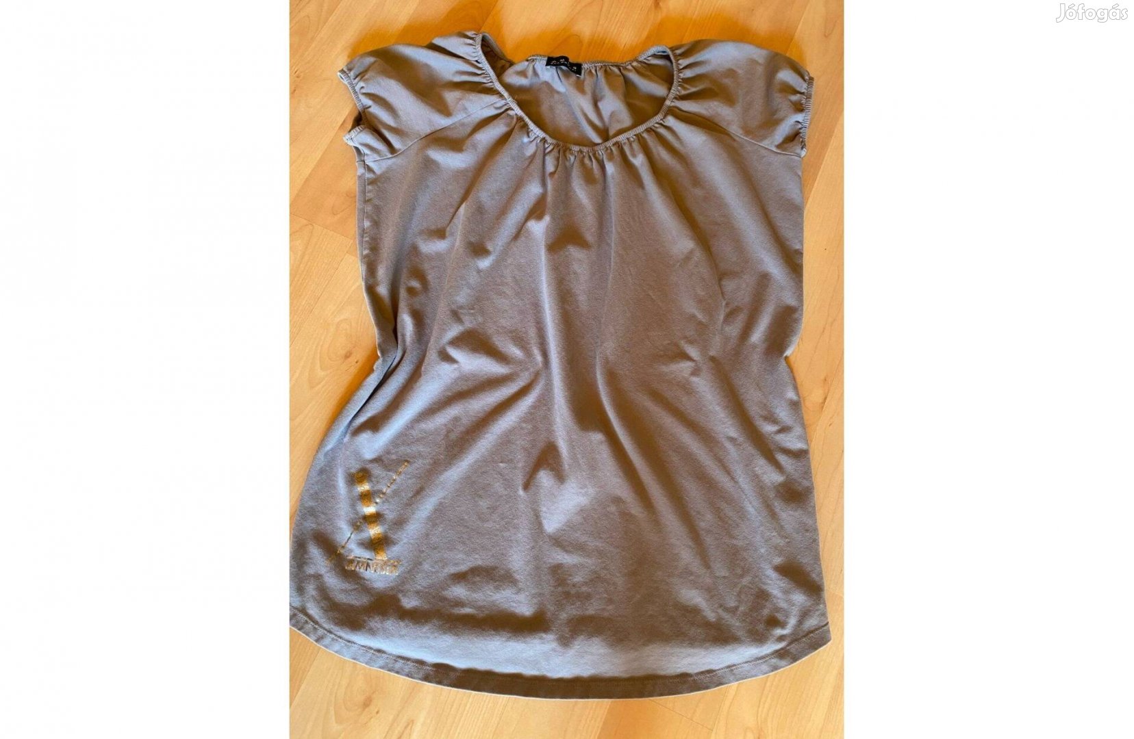 Amnesia Egy méretes szürke hosszított felső Sportos,