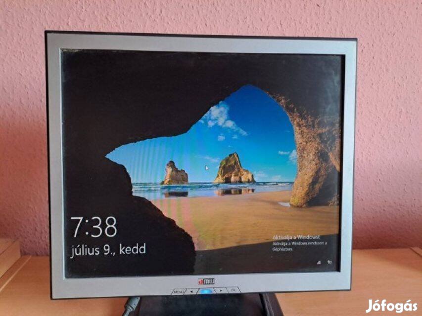 Amw 17" LCD monitor VGA DVI , pár száz órás