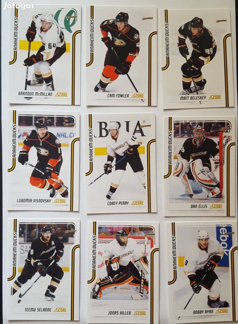 Anaheim Ducks NHL kártyák Selanne Kariya Hebert