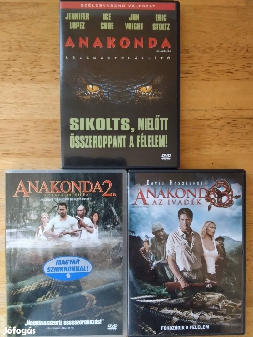 Anakonda 1-2-3 újszerű dvd Szinkronizált változat Jegelve!