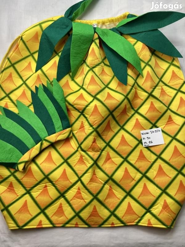 Ananász jelmez, gyümölcs jelmez, felnőtt jelmez DK950