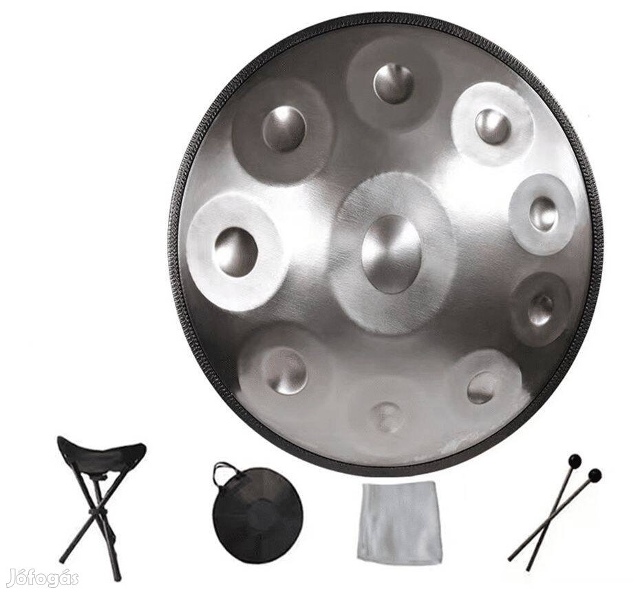 Ananda Ezüst Handpan 10 hangos, ajándék tok és állvány