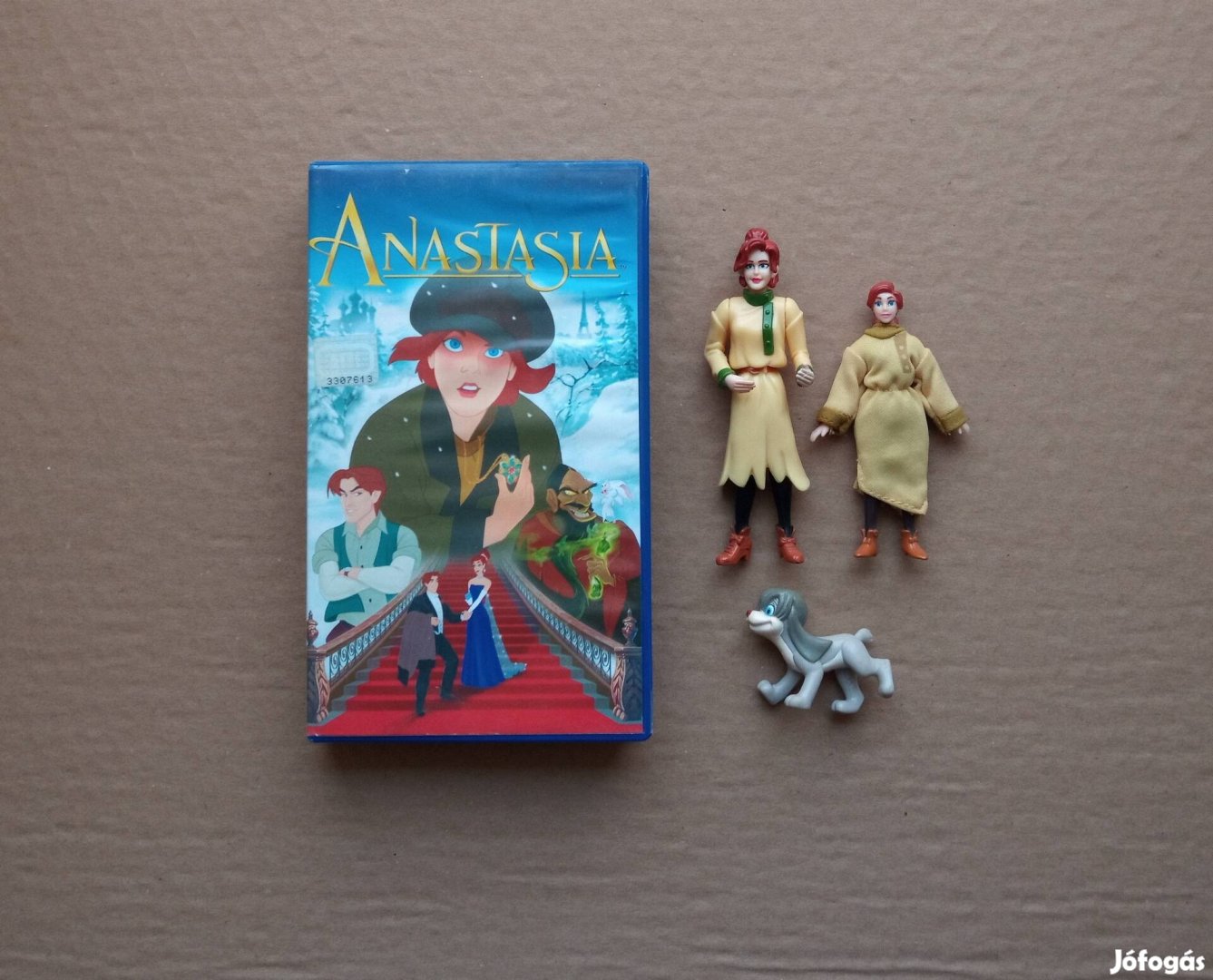 Anastasia Anasztázia mese VHS kazetta és figura csomag