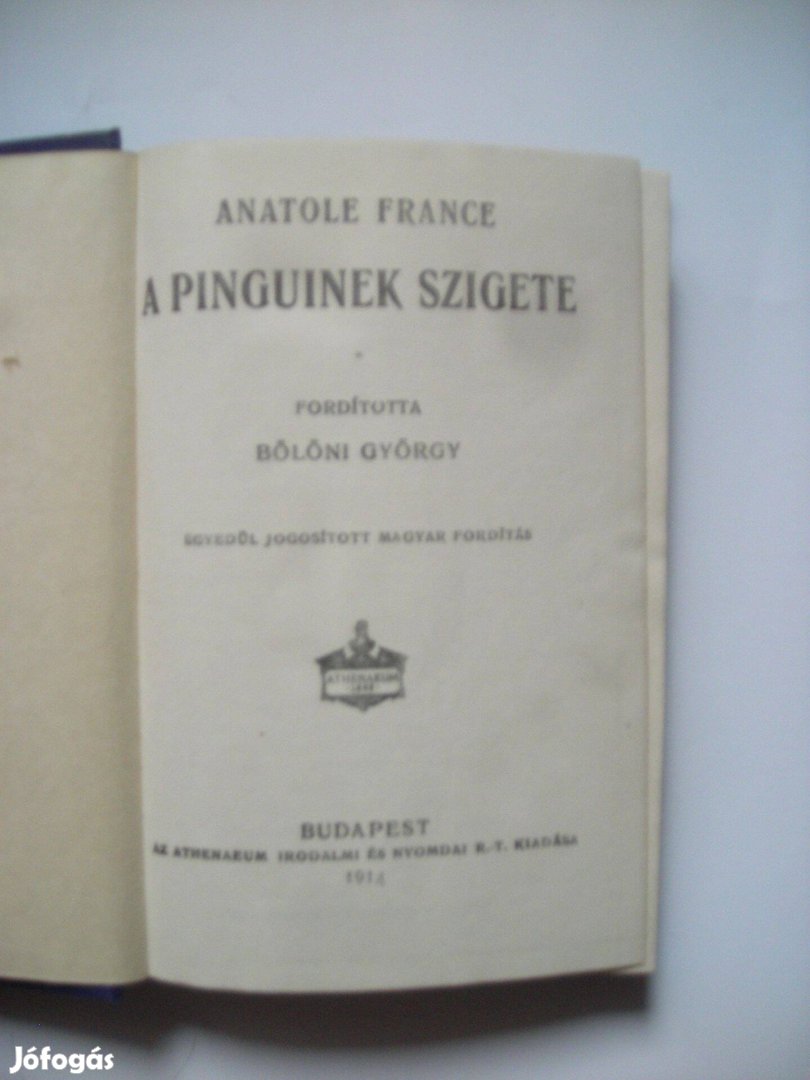 Anatole France: A pinguinek szigete