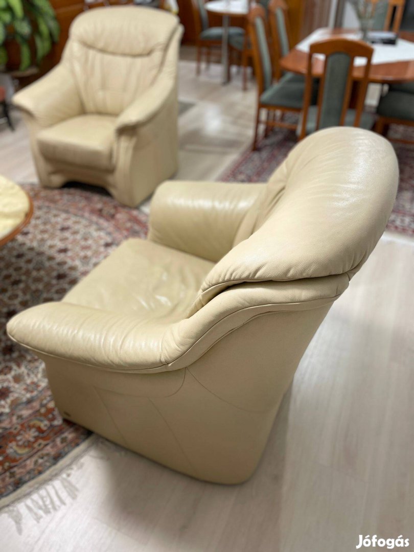 Andante Fiona bőr Longlife bézs Duce Creme fotel