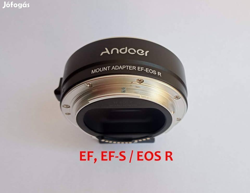 Andoer autofókuszos EF-EOS R adapter Canon fényképezőkhöz