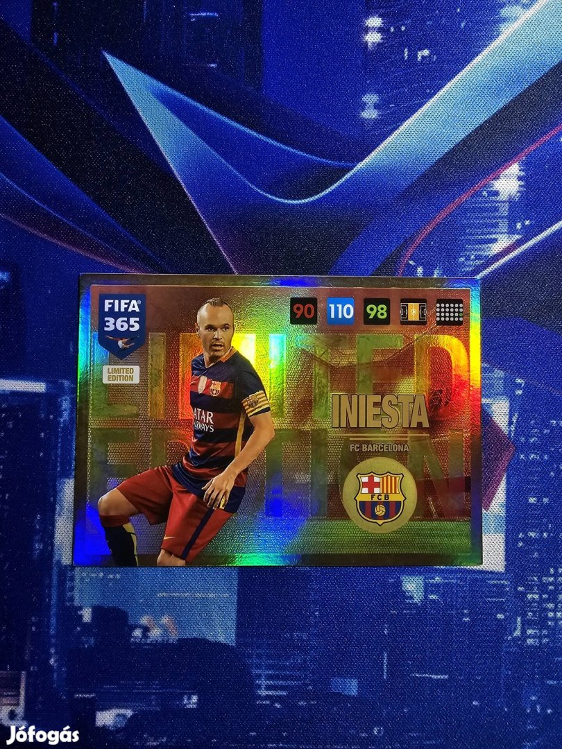 Andrés Iniesta Limited Edition kártya eladó! 