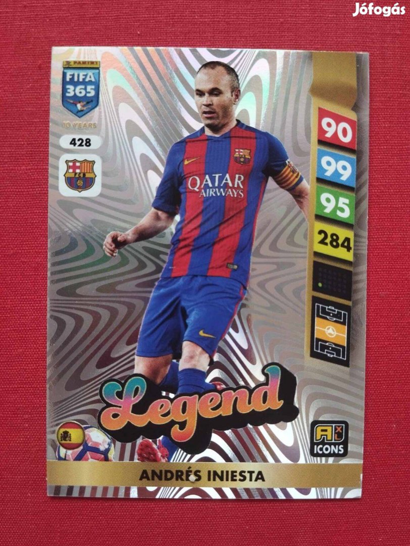 Andres Iniesta (Barcelona) FIFA 365 2025 Icon Legend focis kártya