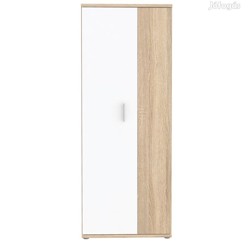Andretti Előszoba bútor gardróbszekrény Antikolt fehér - Sonoma N