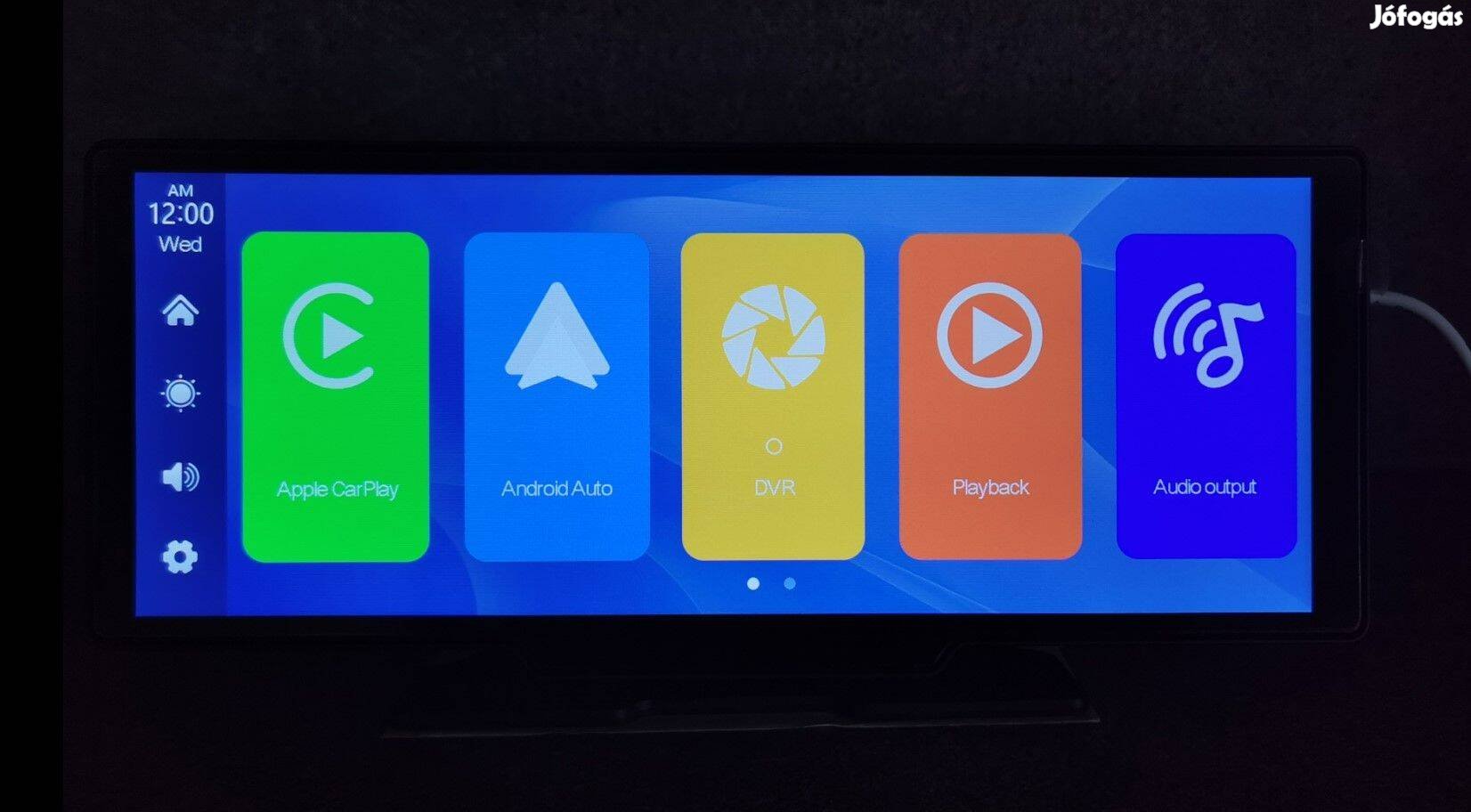 Android auto Carplay 10,2 colos kijelzővel, Bluetooth, menetrögzítő