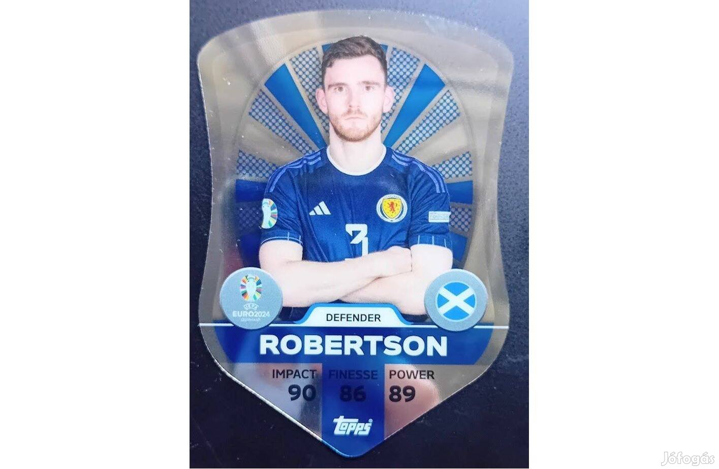 Andy Robertson Skócia Chrome Pro Elite Shield focis kártya Euro 2024