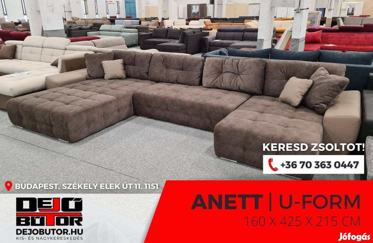 Anett ualak kanapé ülőgarnitúra 160x425x215 cm ágyazható