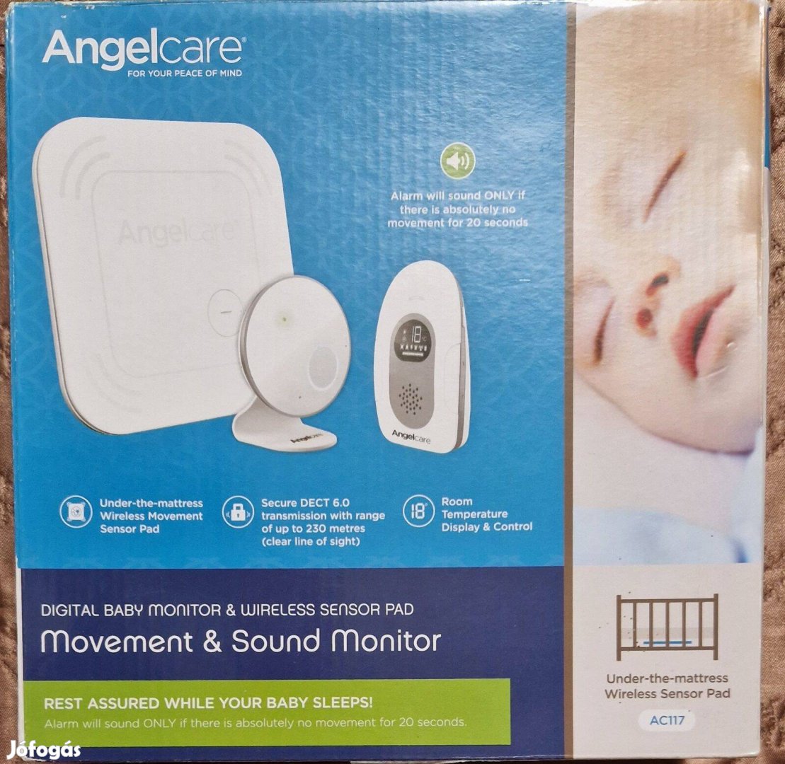 Angel Care Angelcare AC117 légzésfigyelő (vezeték nélküli) + babaőrző