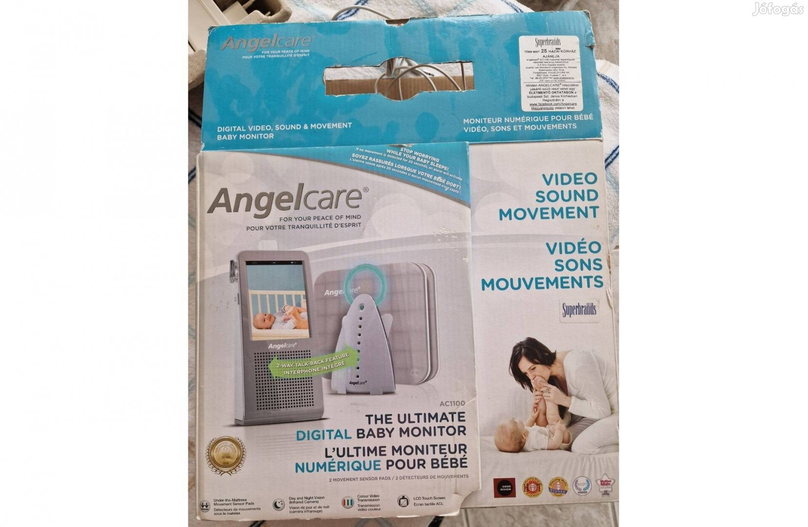 Angelcare 1100 kamerás kétirányú légzésfigyelő és bébiőr