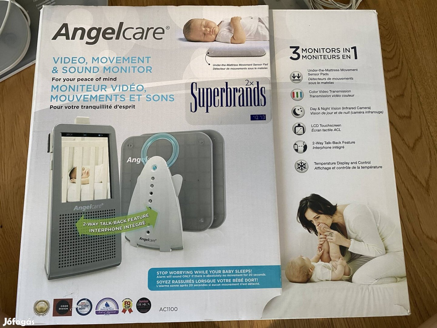 Angelcare AC1100 kamerás légzésfigyelő és bébiőr