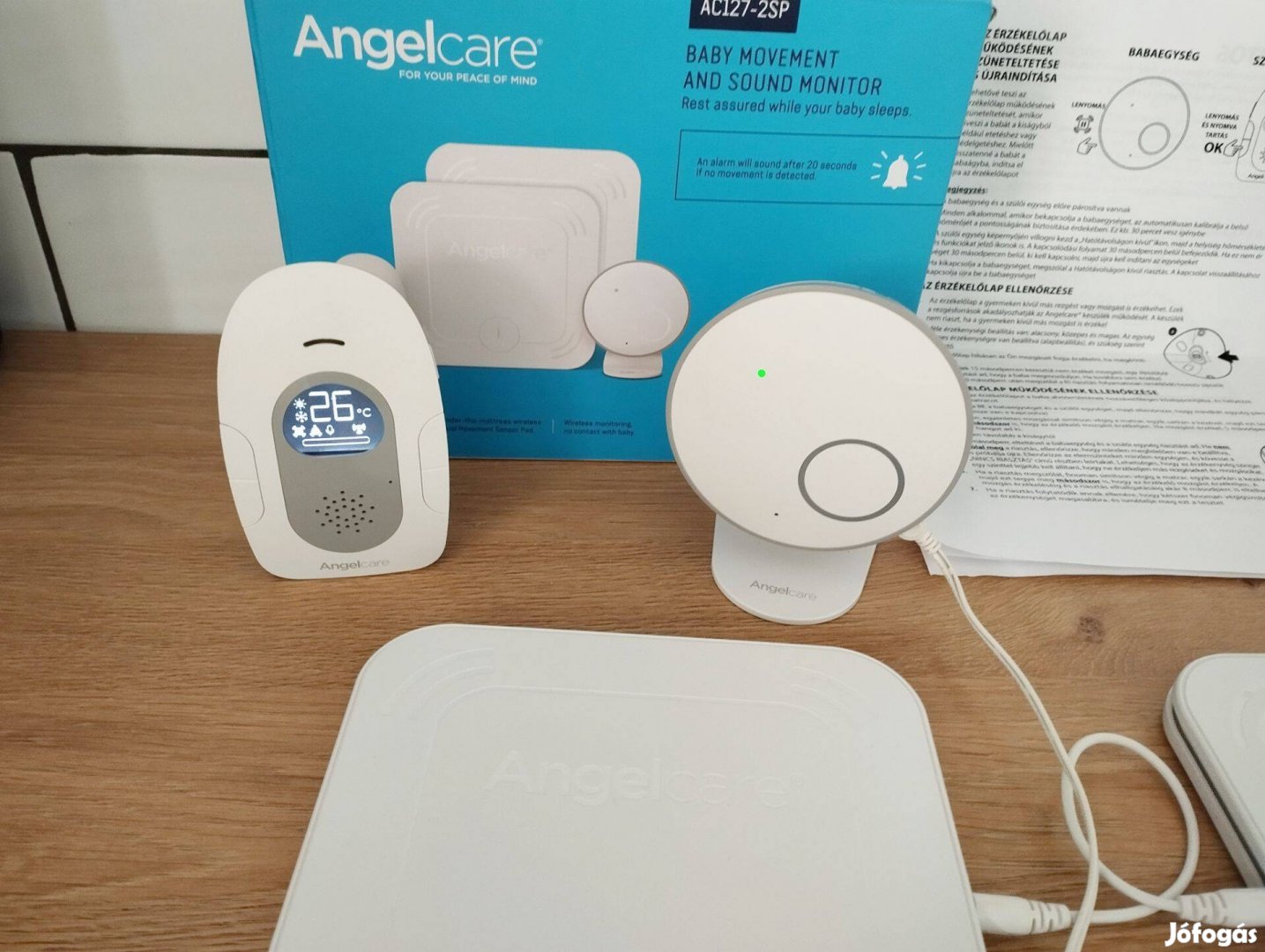 Angelcare ac127 2 lapos légzésfigyelő és babyőr