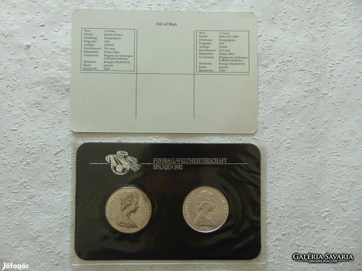 Anglia 1 crown 1982 bliszterben ezüst + nikkel pár ! 02 Kép szerint