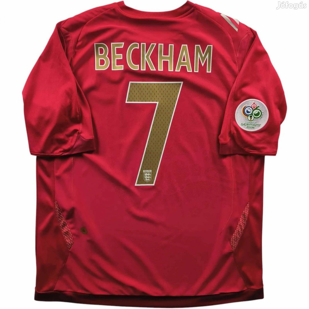 Anglia 2006-08 Umbro vendég David Beckham foci mez XL-es