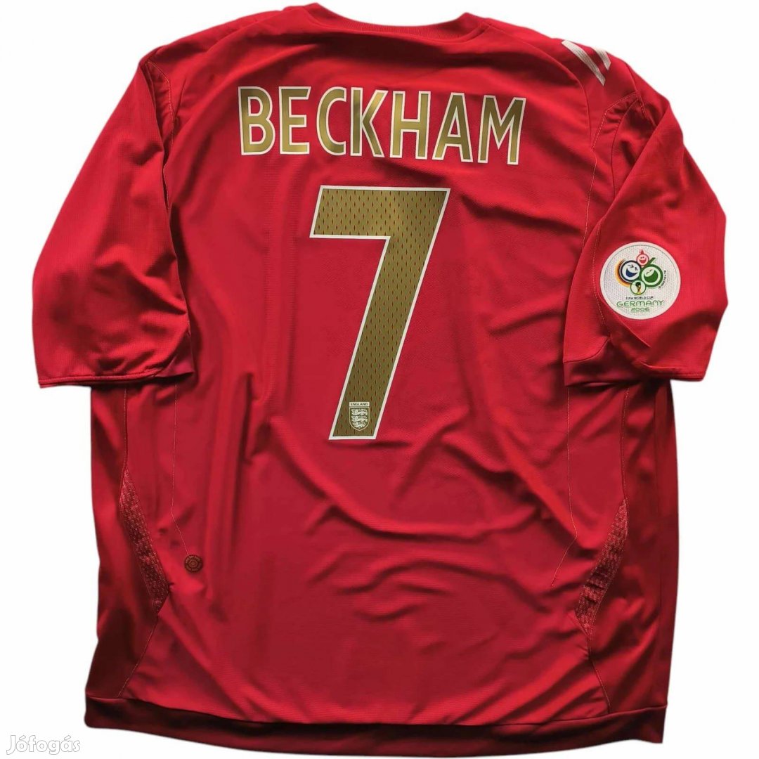 Anglia 2006-08 Umbro vendég David Beckham foci mez XXL-es