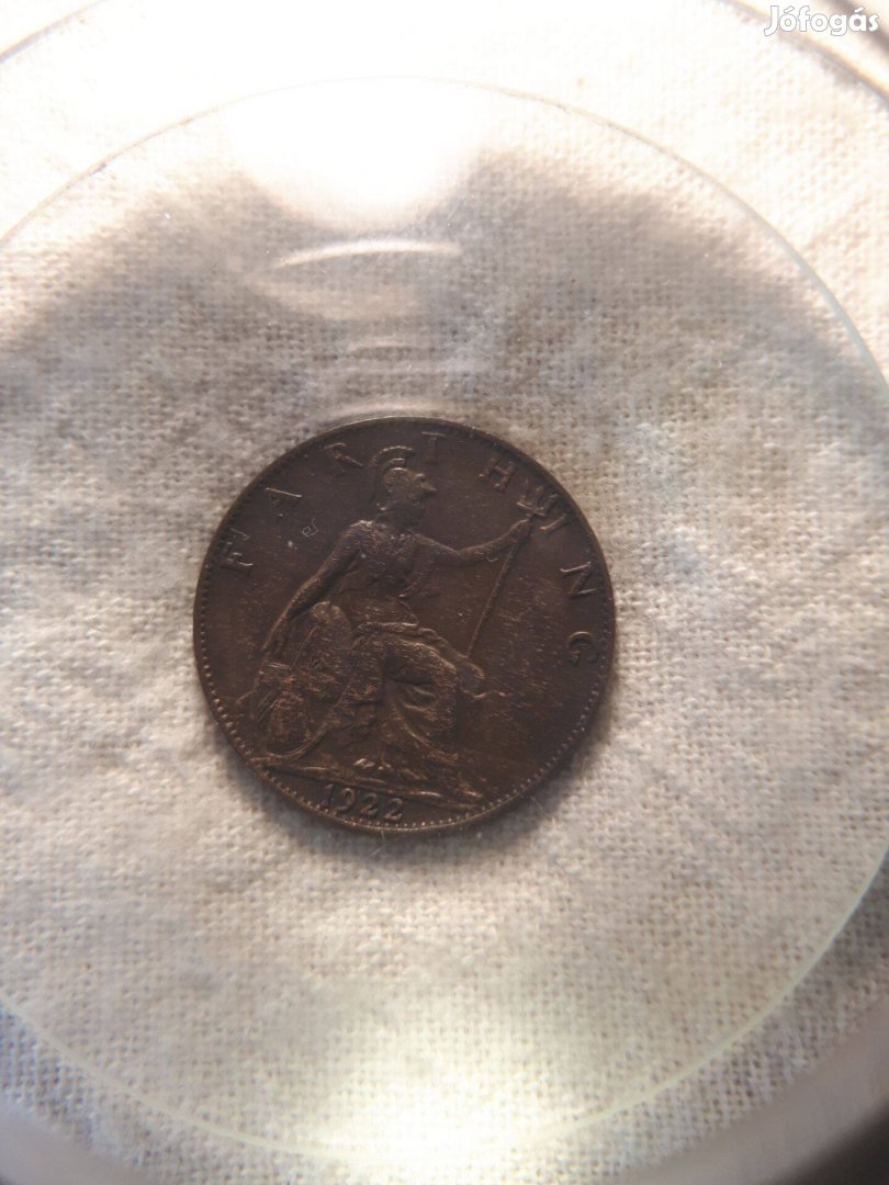 Angol Farthing 1922 Forgalomban volt