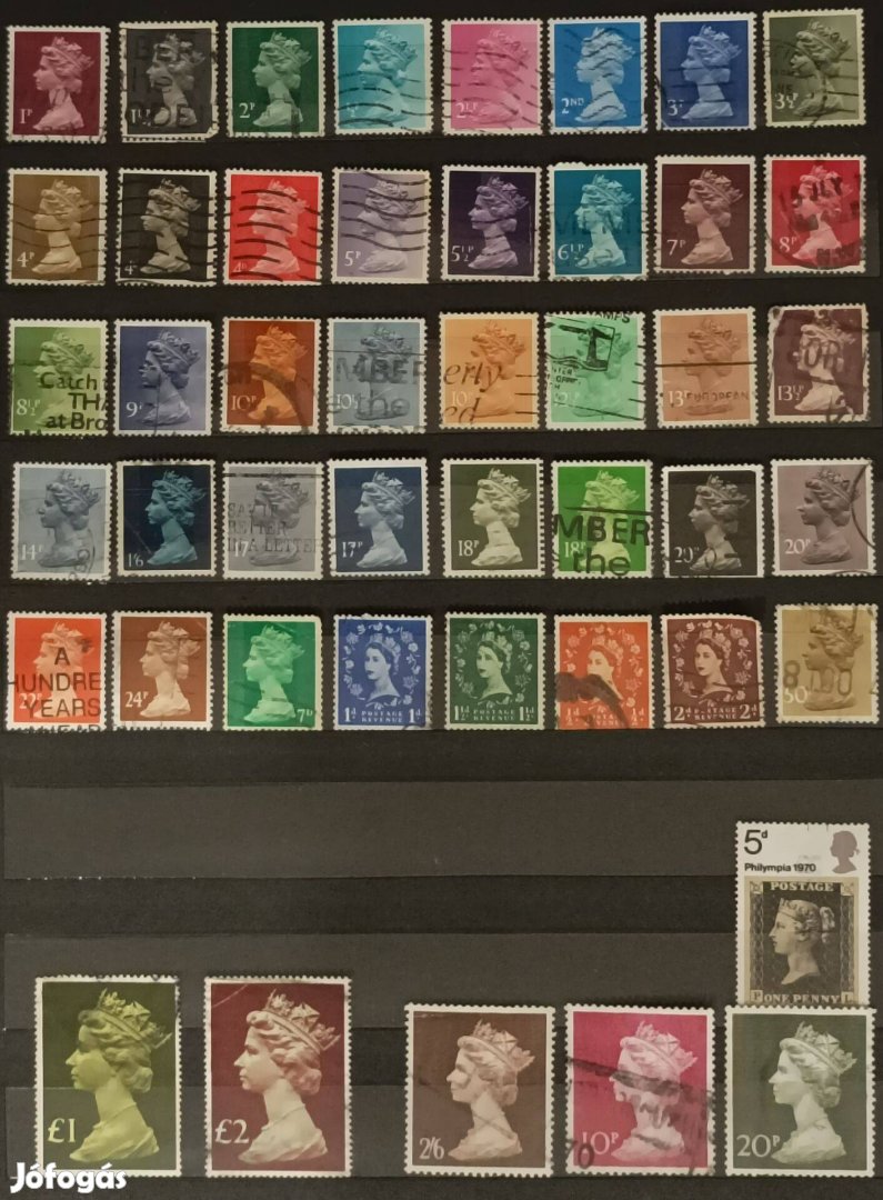 Angol Királyi bélyegek gyüjteménye