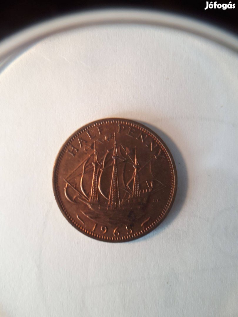 Angol half penny 1965